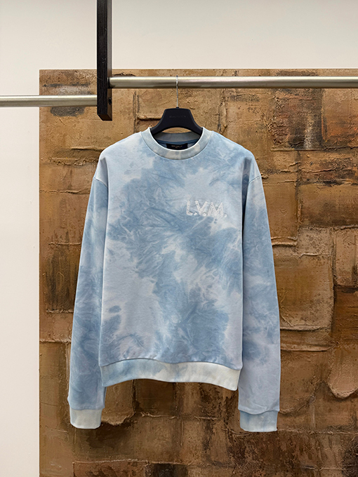 ルイヴィトンスーパーコピー タイダイ刺繍クルーネックスウェットシャツ