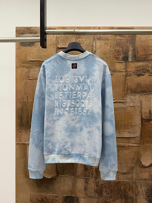 ルイヴィトンスーパーコピー タイダイ刺繍クルーネックスウェットシャツ