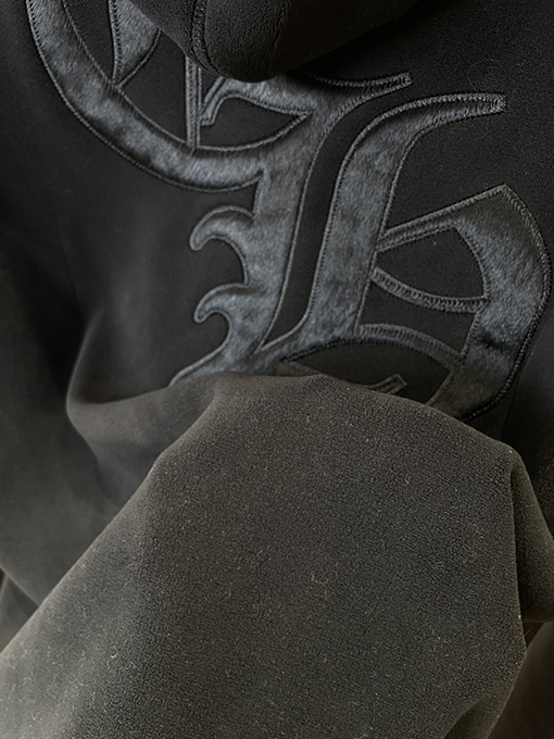 クロムハーツ 新しいクロス刺繍のフリースフード付きスウェットシャツ