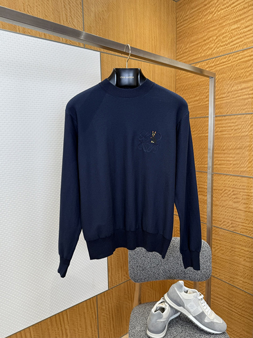 ロエベコピー 刺繍ロゴニットセーター