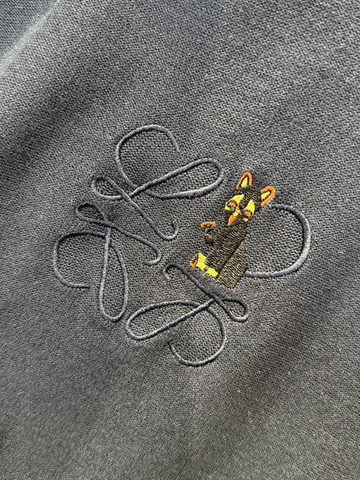 ロエベコピー 刺繍ロゴニットセーター