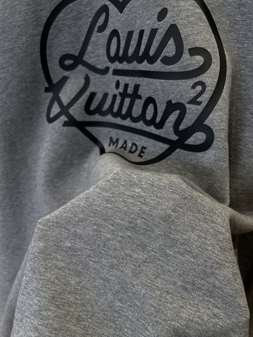 ルイヴィトン ハートプリントクルーネックスウェットシャツ