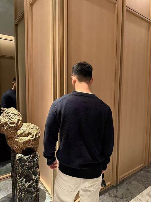 バーバリースーパーコピー 乗馬ロゴ刺繍クルーネックニットセーター