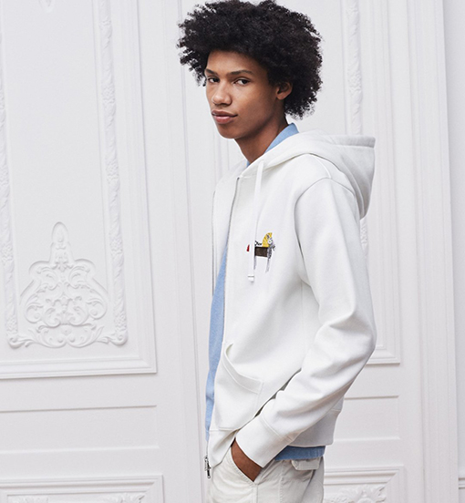 ディオール ポニー刺繍フード付きジップアップスウェットシャツジャケット