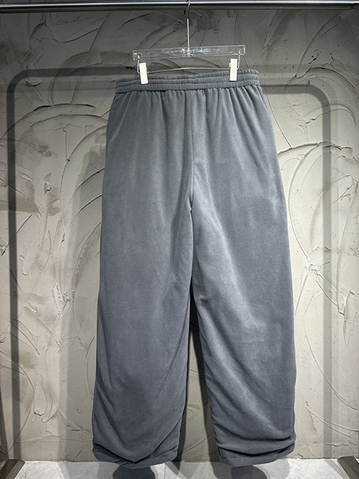 バレンシアガ 両面 ベルトとカジュアルパンツが付いたリバーシブルのフリース裏地トレンチコート