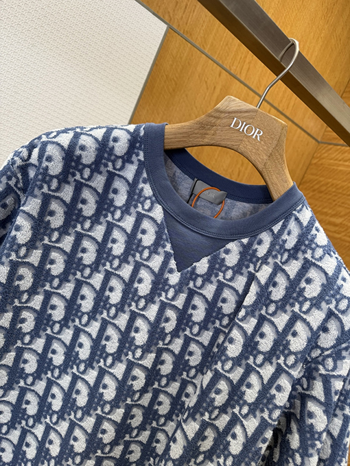 ディオールスーパーコピー モノグラムプリントのオールオーバーニット半袖Tシャツ