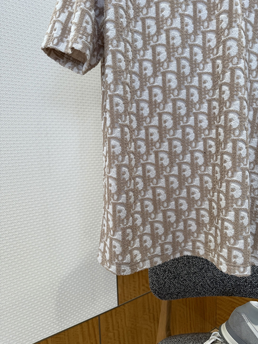 ディオールスーパーコピー モノグラムプリントのオールオーバーニット半袖Tシャツ