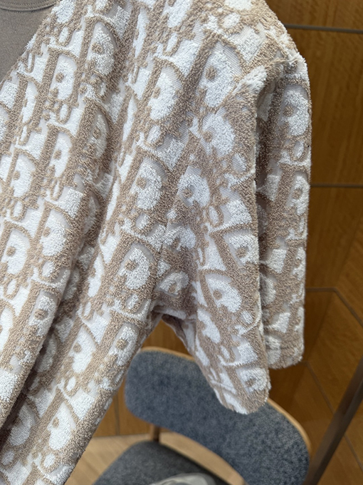 ディオールスーパーコピー モノグラムプリントのオールオーバーニット半袖Tシャツ