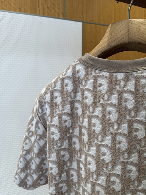 ディオールスーパーコピー モノグラムプリントのオールオーバーニット半袖Tシャツ