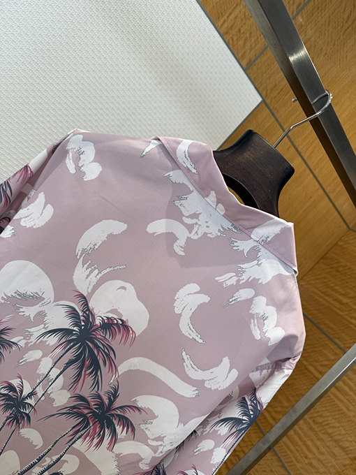 プラダコピー ココナッツグローブプリントシルクカジュアルシャツ