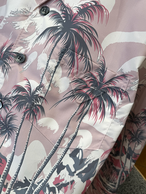 プラダコピー ココナッツグローブプリントシルクカジュアルシャツ