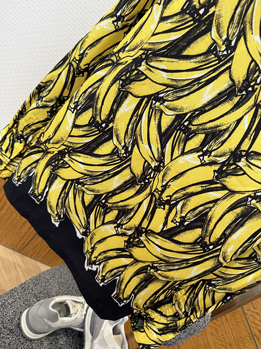 プラダ バナナプリントシルクカジュアルシャツ