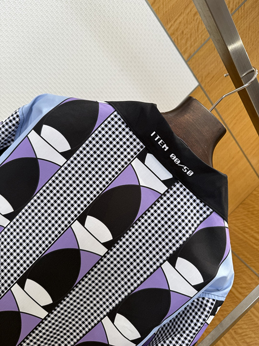 プラダ 新モデルパッチワークプリントフェイクツーピースシャツ