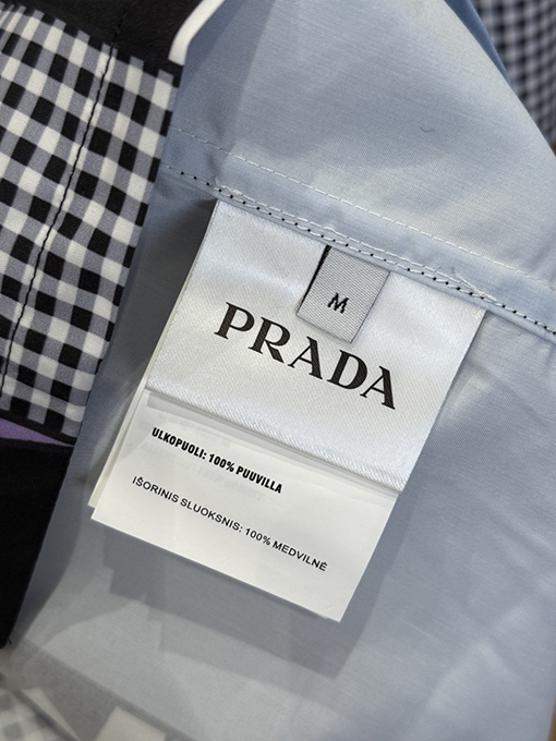 プラダ 新モデルパッチワークプリントフェイクツーピースシャツ