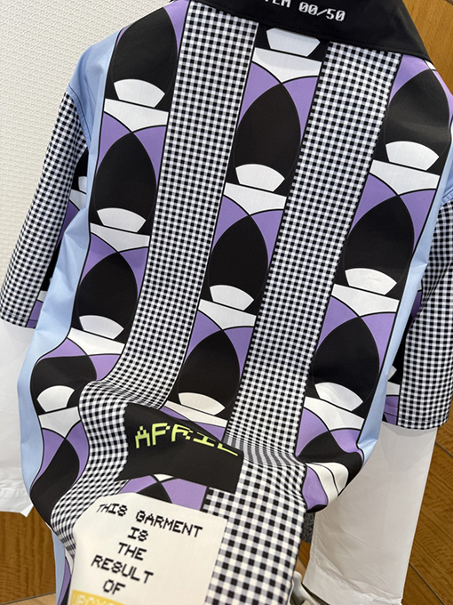 プラダ 新モデルパッチワークプリントフェイクツーピースシャツ