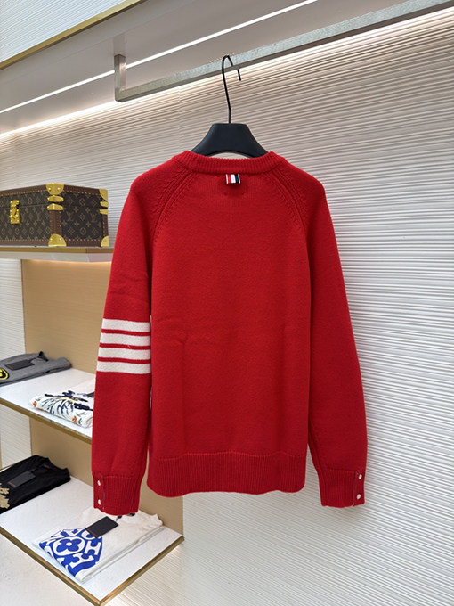 トムブラウン ウールニットクルーネックセーター