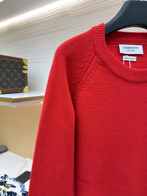 トムブラウン ウールニットクルーネックセーター