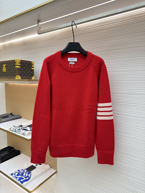 トムブラウン ウールニットクルーネックセーター