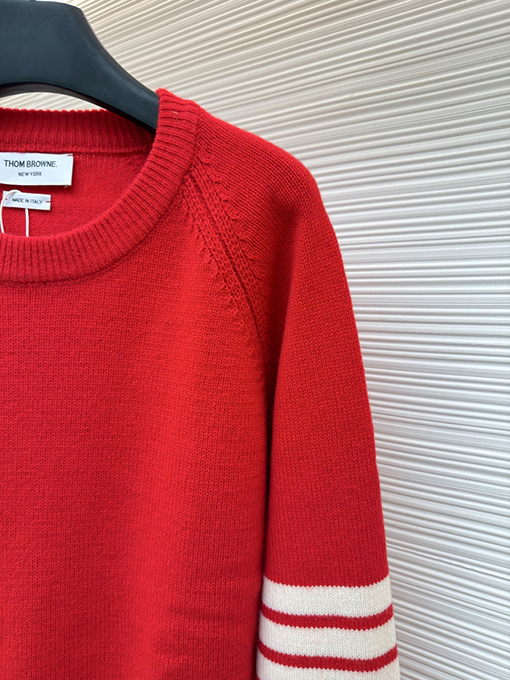 トムブラウン ウールニットクルーネックセーター