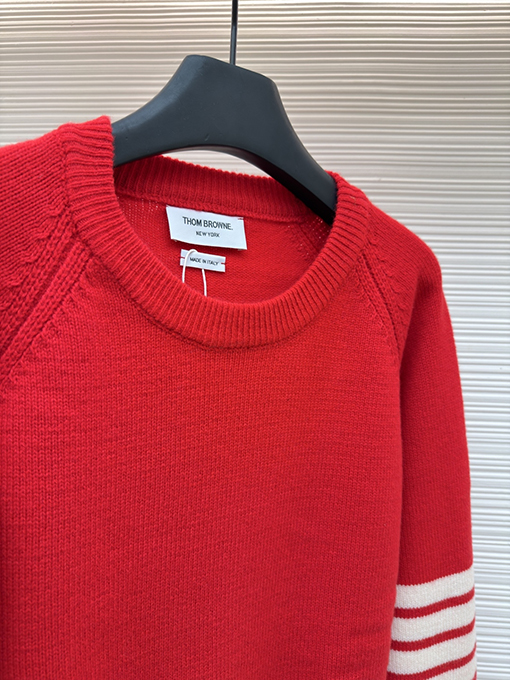 トムブラウン ウールニットクルーネックセーター