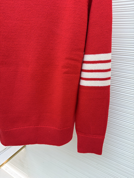 トムブラウン ウールニットクルーネックセーター