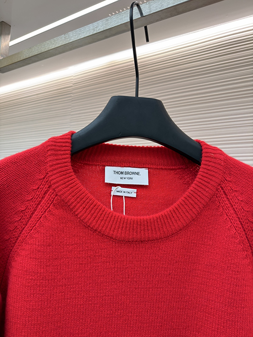 トムブラウン ウールニットクルーネックセーター