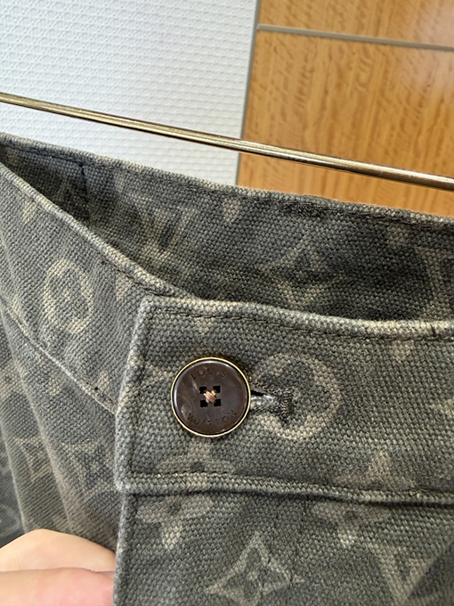 ルイヴィトン クラシックな花柄のワイドレッグカジュアルワークパンツ