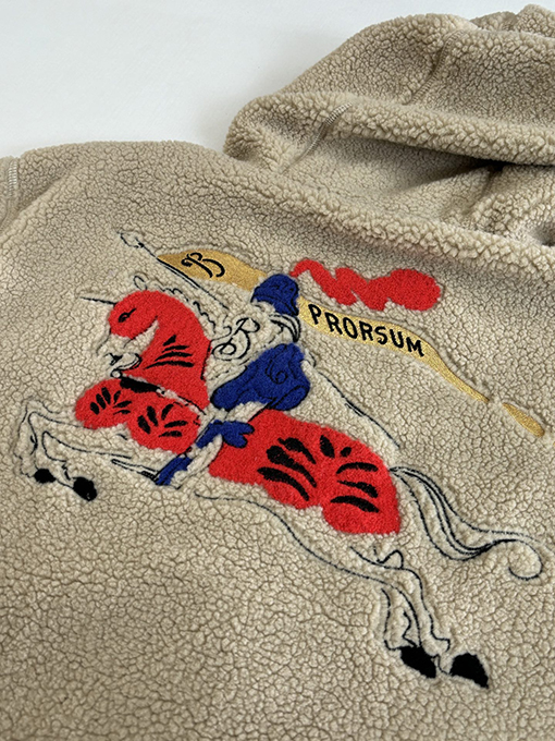 バーバリー レディース馬術騎士ロゴ ウール＆カシミア混紡フリースコート