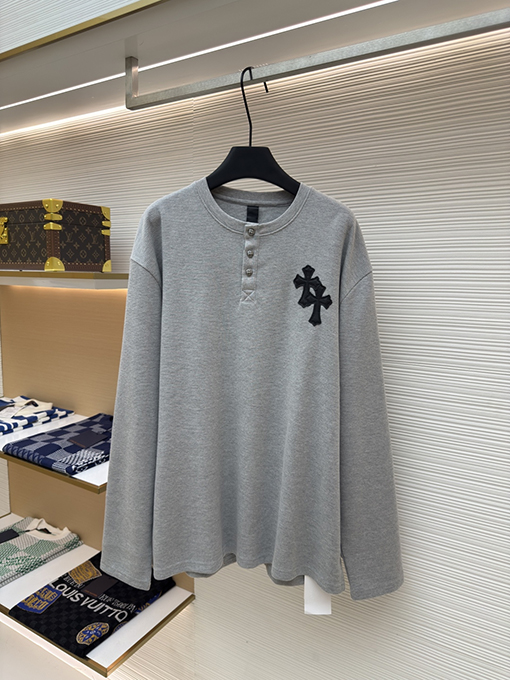 クロムハーツコピー パッチワークヘンリーカラーワッフルスウェットシャツ