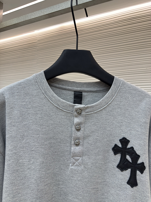 クロムハーツコピー パッチワークヘンリーカラーワッフルスウェットシャツ
