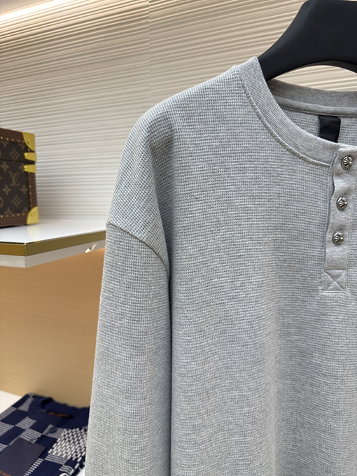 クロムハーツコピー パッチワークヘンリーカラーワッフルスウェットシャツ