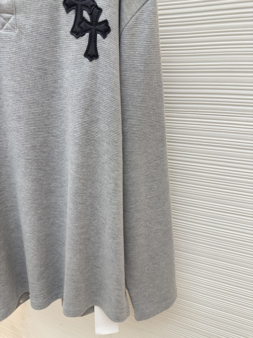 クロムハーツコピー パッチワークヘンリーカラーワッフルスウェットシャツ