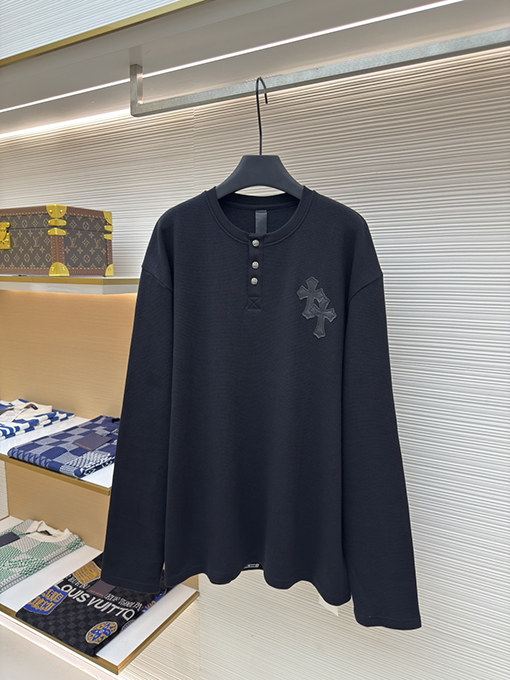 クロムハーツコピー パッチワークヘンリーカラーワッフルスウェットシャツ