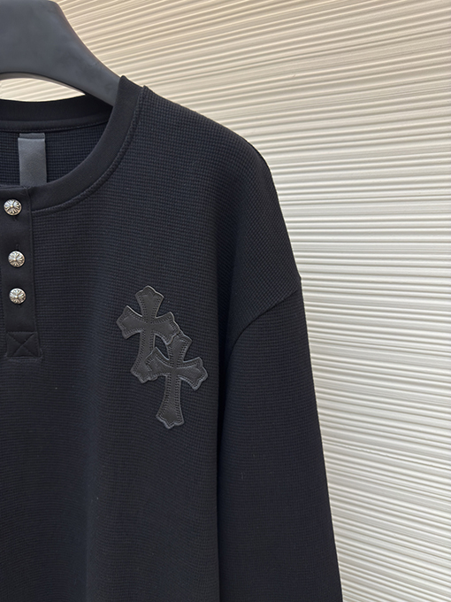 クロムハーツコピー パッチワークヘンリーカラーワッフルスウェットシャツ