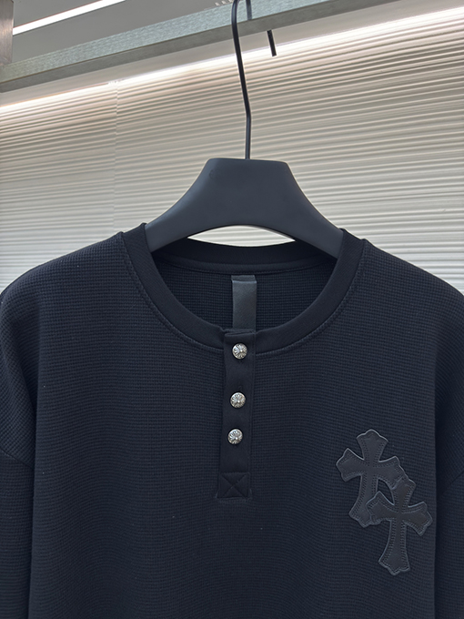 クロムハーツコピー パッチワークヘンリーカラーワッフルスウェットシャツ