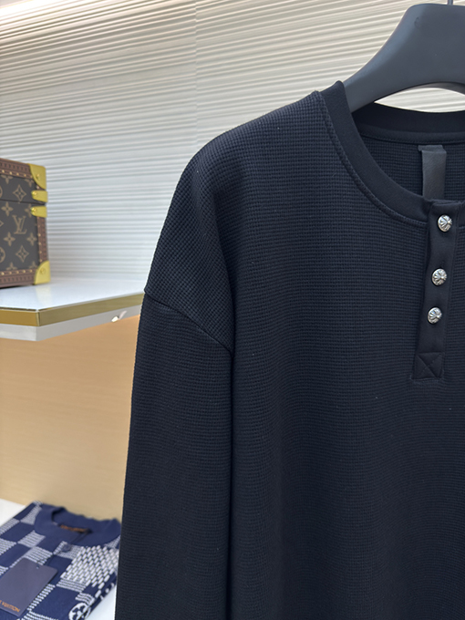 クロムハーツコピー パッチワークヘンリーカラーワッフルスウェットシャツ