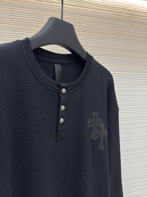 クロムハーツコピー パッチワークヘンリーカラーワッフルスウェットシャツ