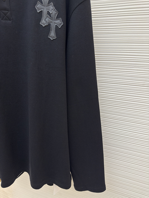 クロムハーツコピー パッチワークヘンリーカラーワッフルスウェットシャツ