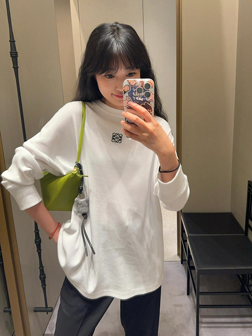 ロエベ 刺繍り長袖シャツ