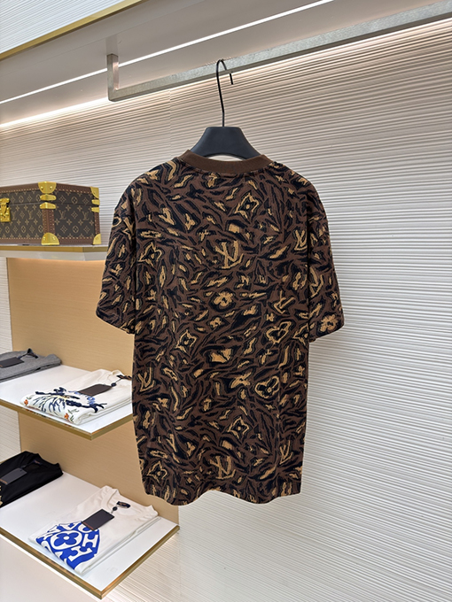 ルイヴィトン ヒョウ柄ジャカード半袖Tシャツ