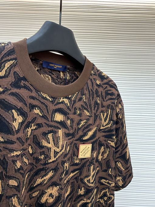 ルイヴィトン ヒョウ柄ジャカード半袖Tシャツ