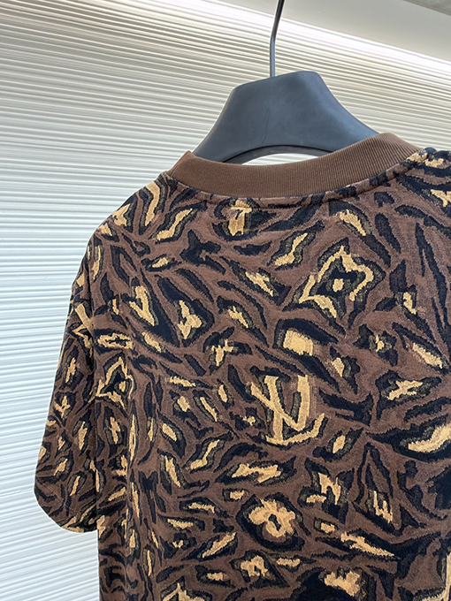 ルイヴィトン ヒョウ柄ジャカード半袖Tシャツ