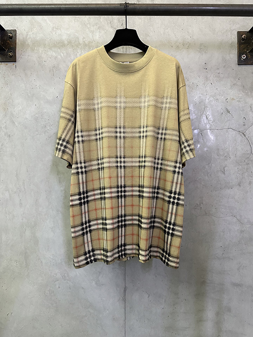 バーバリースーパーコピー チェック柄プリント半袖Tシャツ