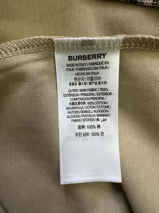 バーバリースーパーコピー チェック柄プリント半袖Tシャツ