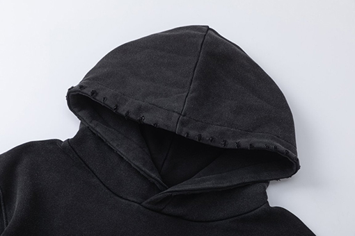 アミリ ラインストーンスター クラックプリントウォッシュダメージフード付きスウェットシャツ