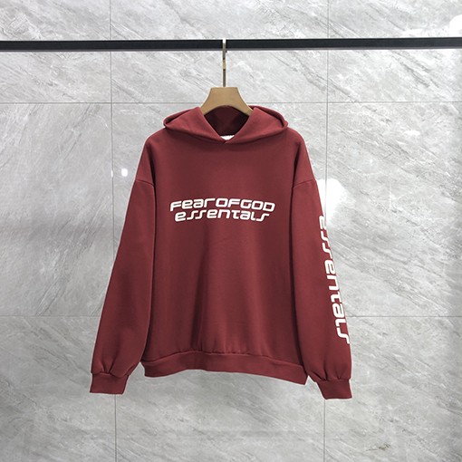 フィアオブゴッド FOG ESSENTIALS ESSENTIALS キリンアームグルーレター裏起毛フード付きスウェットシャツ