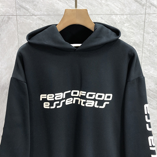 フィアオブゴッド FOG ESSENTIALS ESSENTIALS キリンアームグルーレター裏起毛フード付きスウェットシャツ