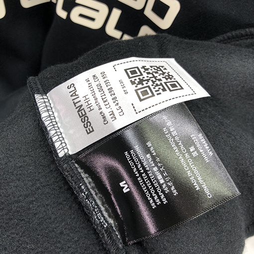 フィアオブゴッド FOG ESSENTIALS ESSENTIALS キリンアームグルーレター裏起毛フード付きスウェットシャツ