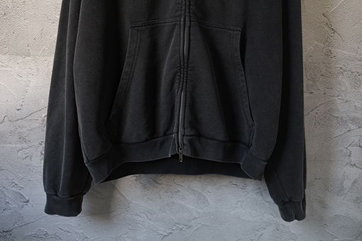 バレンシアガ BALENCIAGA 刺繍入り英語文字ジップアップフード付きスウェットシャツ