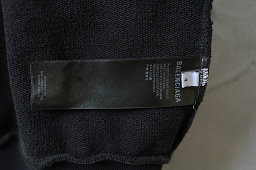 バレンシアガ BALENCIAGA 刺繍入り英語文字ジップアップフード付きスウェットシャツ